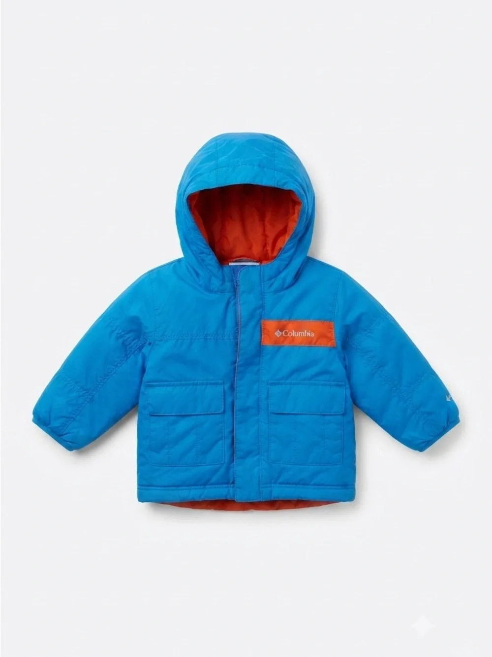 Kids Columbia Vibrant Blue and Orange Outdoor Jacket Size 18m